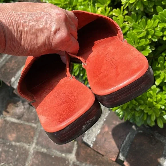 Cole Haan Orange suede mule loafer size 8 1/2 - Picture 6 of 10